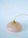 Small smooth glass pendant light from Clichy, Rose, Art Deco, 1930