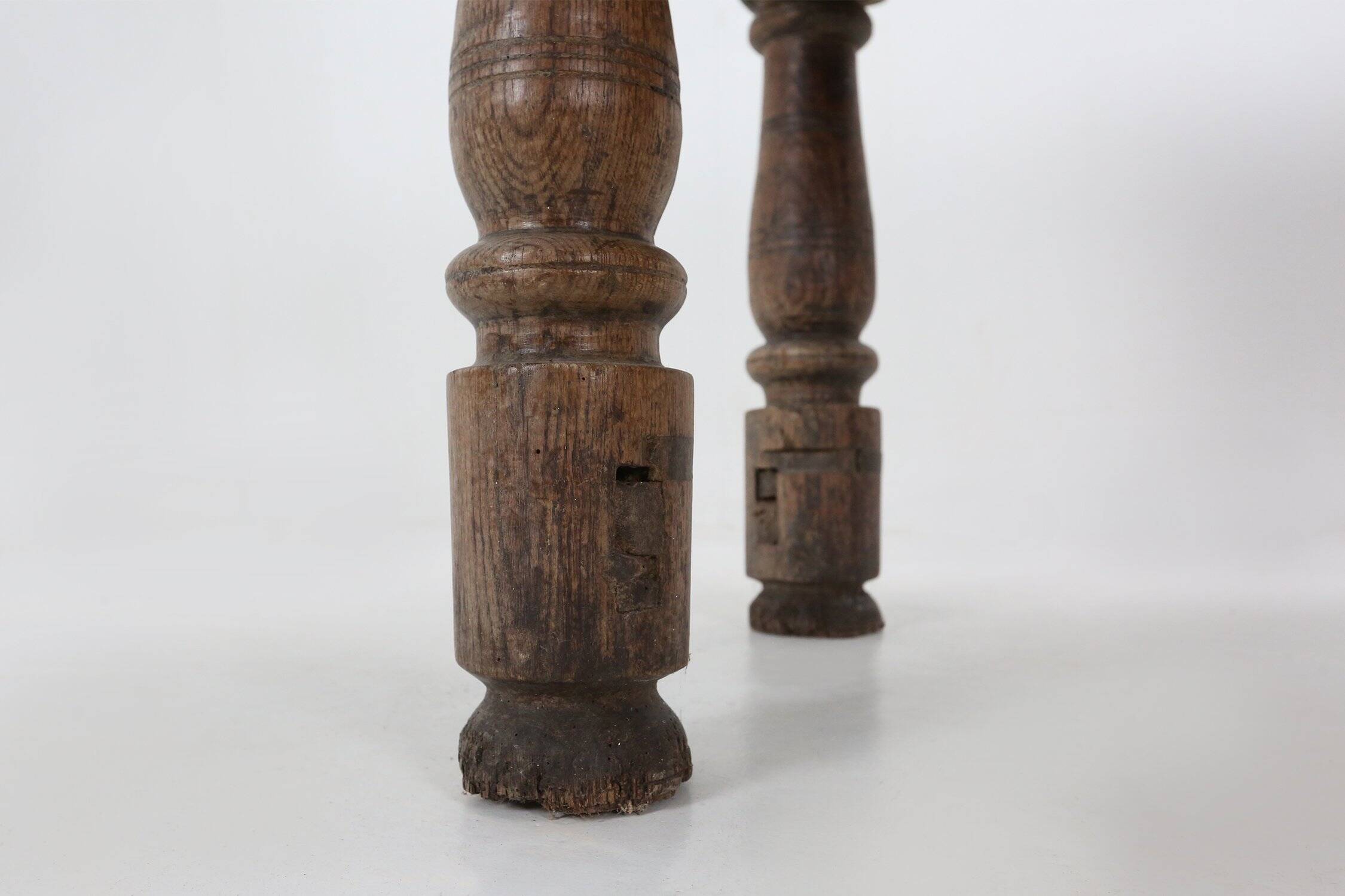 Belgian Antique oak console table with drawer, ca. 1740