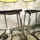 Suite de 4 chaises formica jaune