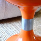 Orange Space Age stool in the Robur Sgabello Americano style
