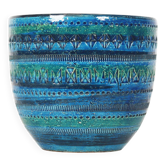 1960's Ceramic 'Rimini Blue' flower pot by Bitossi Italy