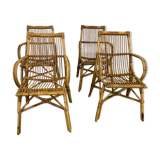 Set of 4 rattan chairs