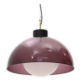Suspended chandelier in violet methacrylate and glass, 1950s