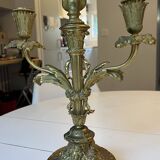 Set of two bronze candlesticks