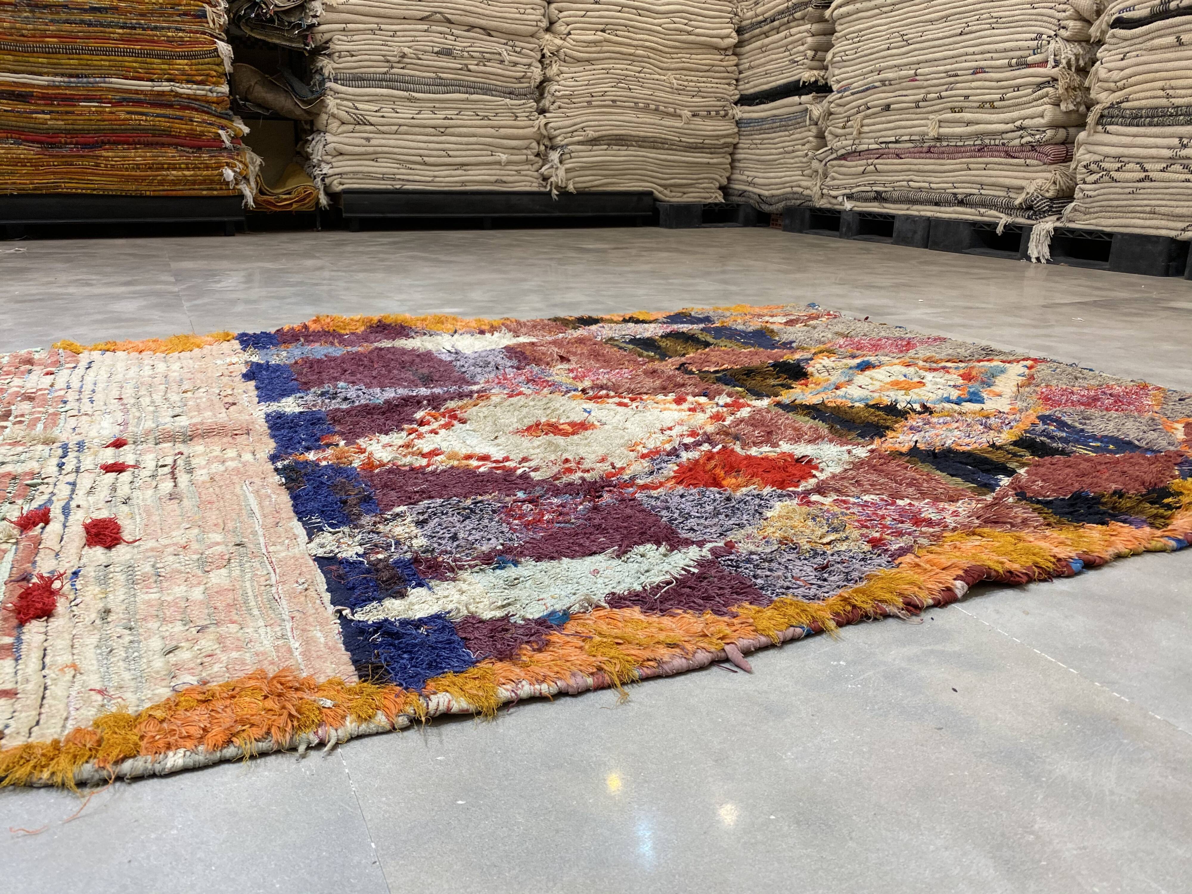 Carpet boucherouiteen fabric colore 158x285cm