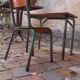 Teak children's desk table and his chair, vintage 50s/60s
