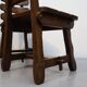 Brutalist fishbone stoelen eikenhout Jaren 70