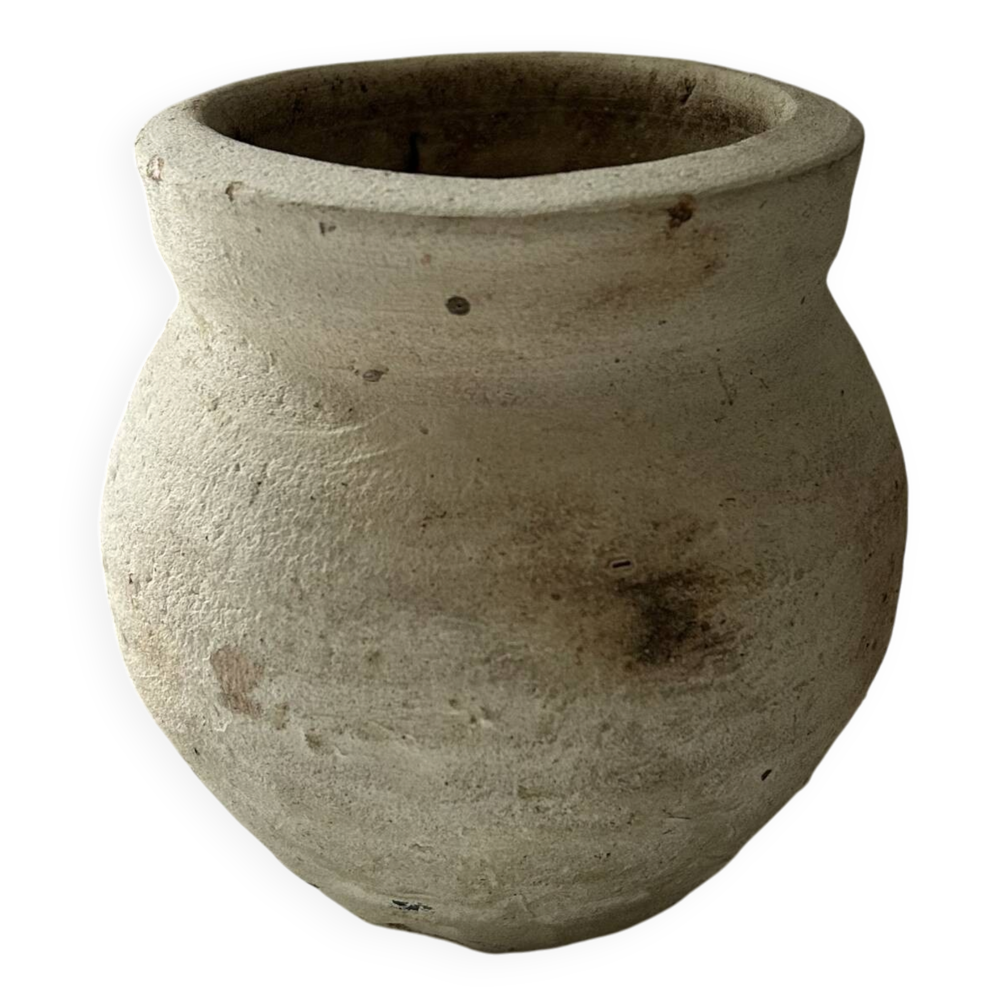 White clay pot