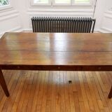 Oak farm table with 3 drawers