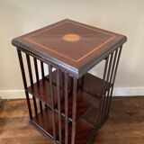 Rotating bookcase, vintage English