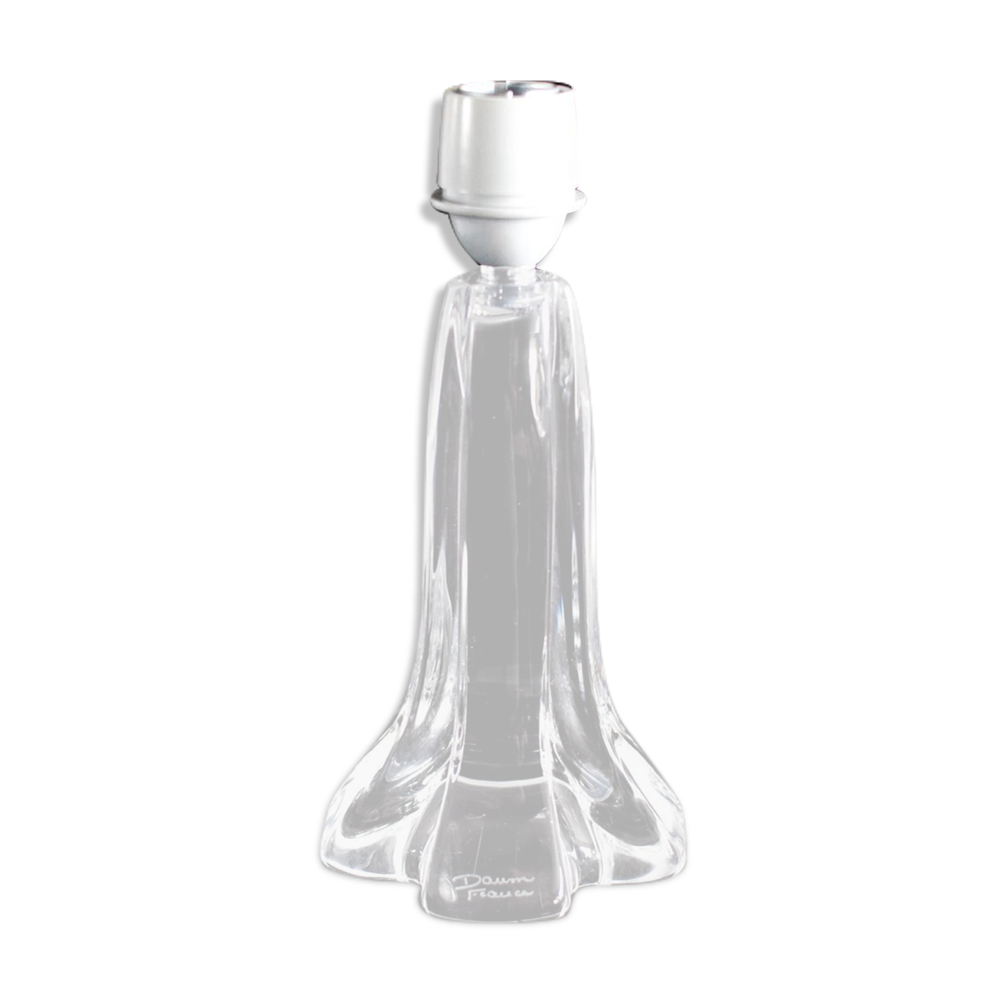 Pied de lampe en cristal signé Daum France