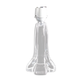 Crystal lamp foot signed Daum France