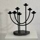 Metal candle holder and black quartz base