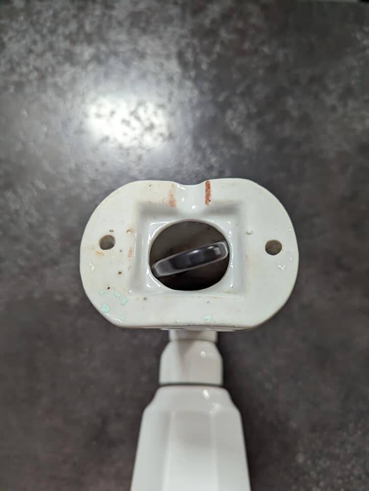 Old white porcelain wall lamp art deco bathroom 1930 opaline tulip 1930