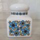 Ceramic storage pot with blue flower pattern Tauntun Vale / England