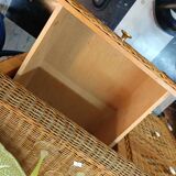 Vintage rattan chest of drawers 1970