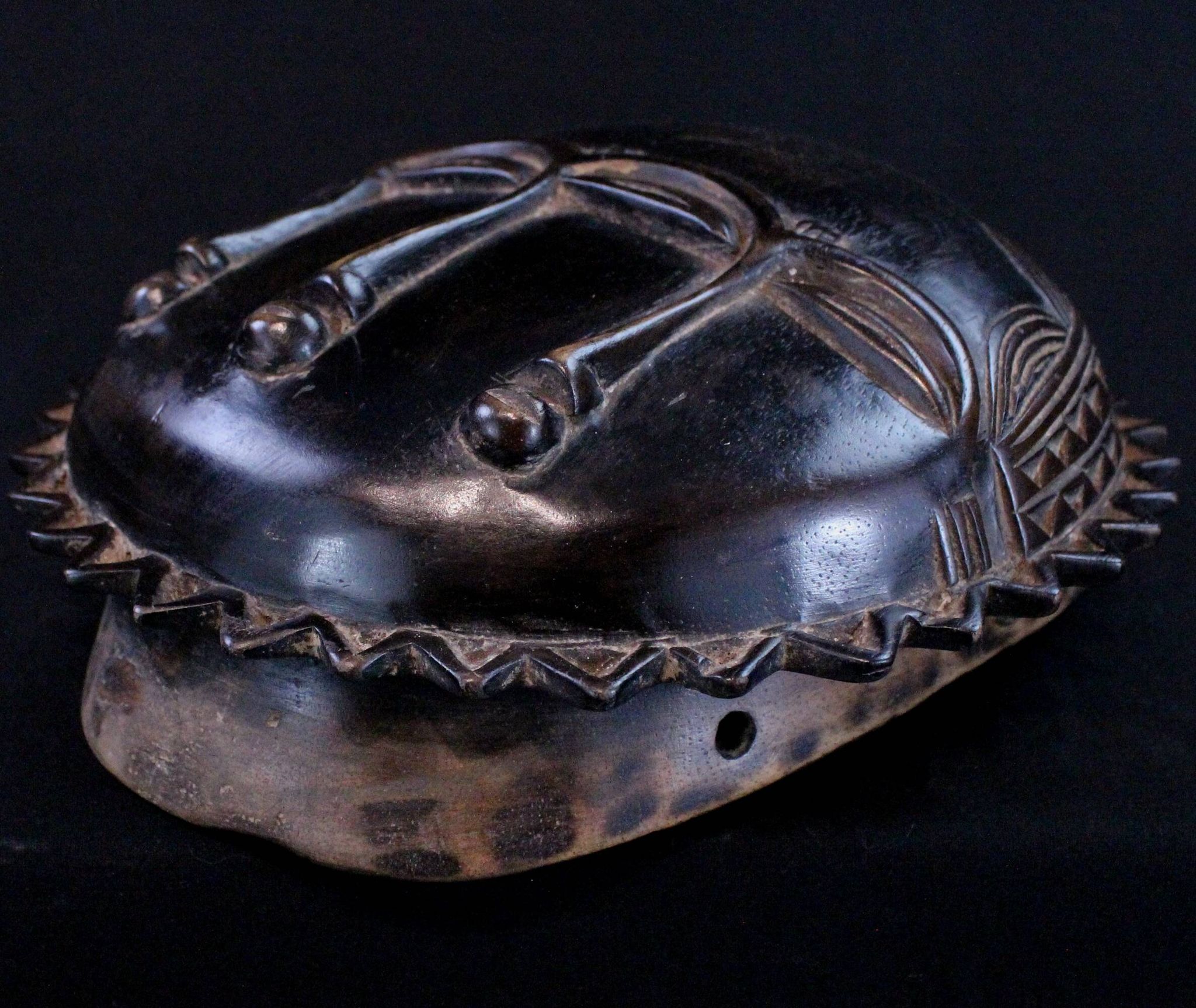 Art Africain Afrique - Masque Baoulé Soleil - 28 cm