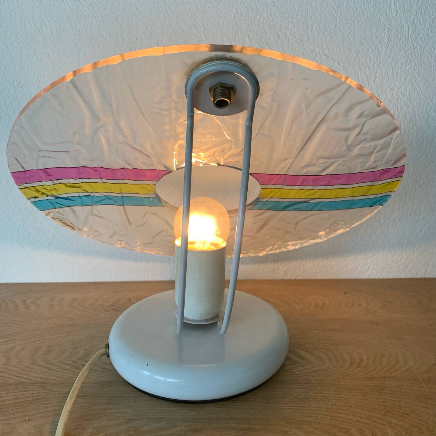 Toffoli Lamp Multicolor Plastic 80´s Disk Shape Pop Italy Disco Series