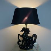 Lampe en céramique cheval, années 70