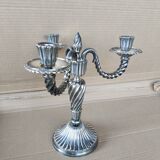 pair of silver-plated bronze candelabra