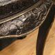 China 19th century console half moon black wood.