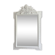 Late 19th century mirror with decorated pediment. 105x80. White.