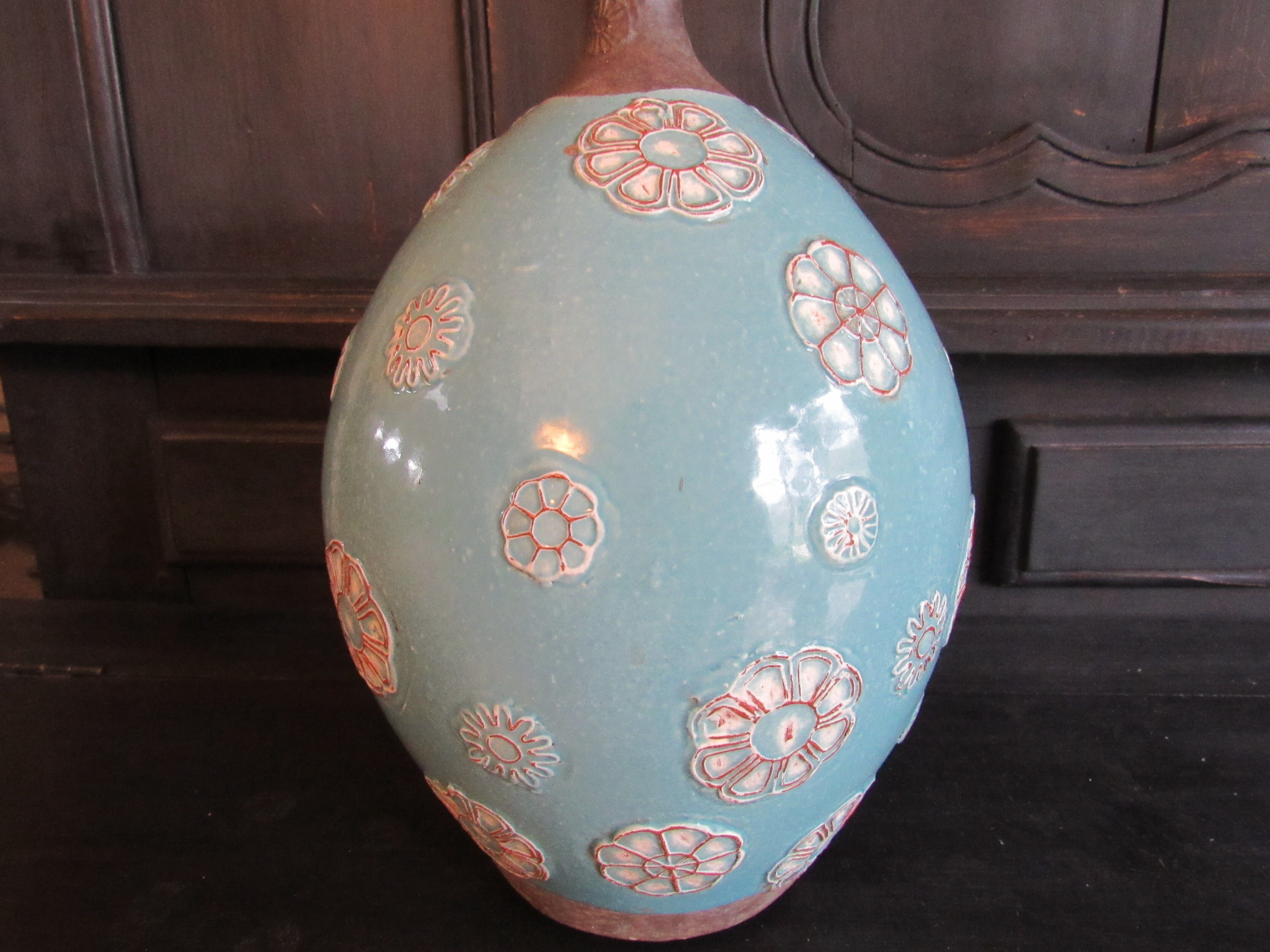 Glazed ceramic vase