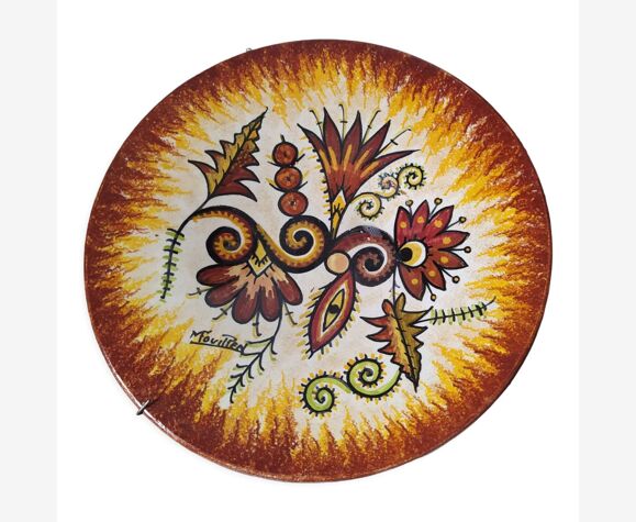 Assiette ancienne signée Maurice Fouillen Quimper