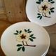 Five flowery dessert plates from continental earthenware
