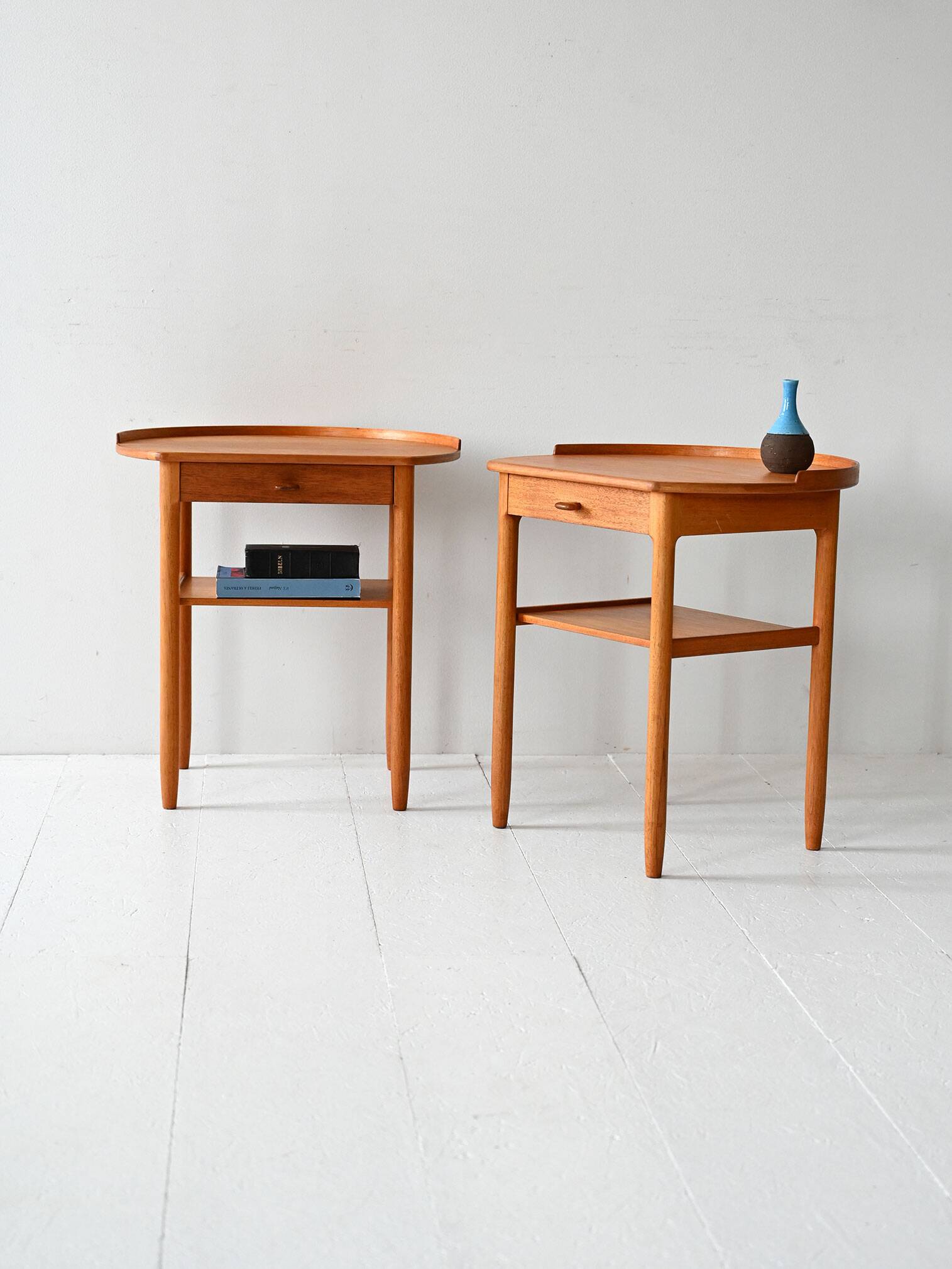 Pair of Vintage Scandinavian Teak Nightstands by Bodafors