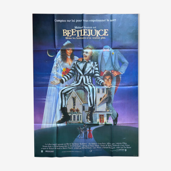 Affiche cinéma originale « Beetlejuice » Tim Burton 120x160cm 1988