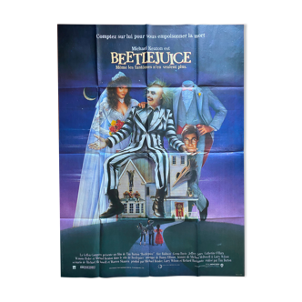 Affiche cinéma originale « Beetlejuice » Tim Burton 120x160cm 1988