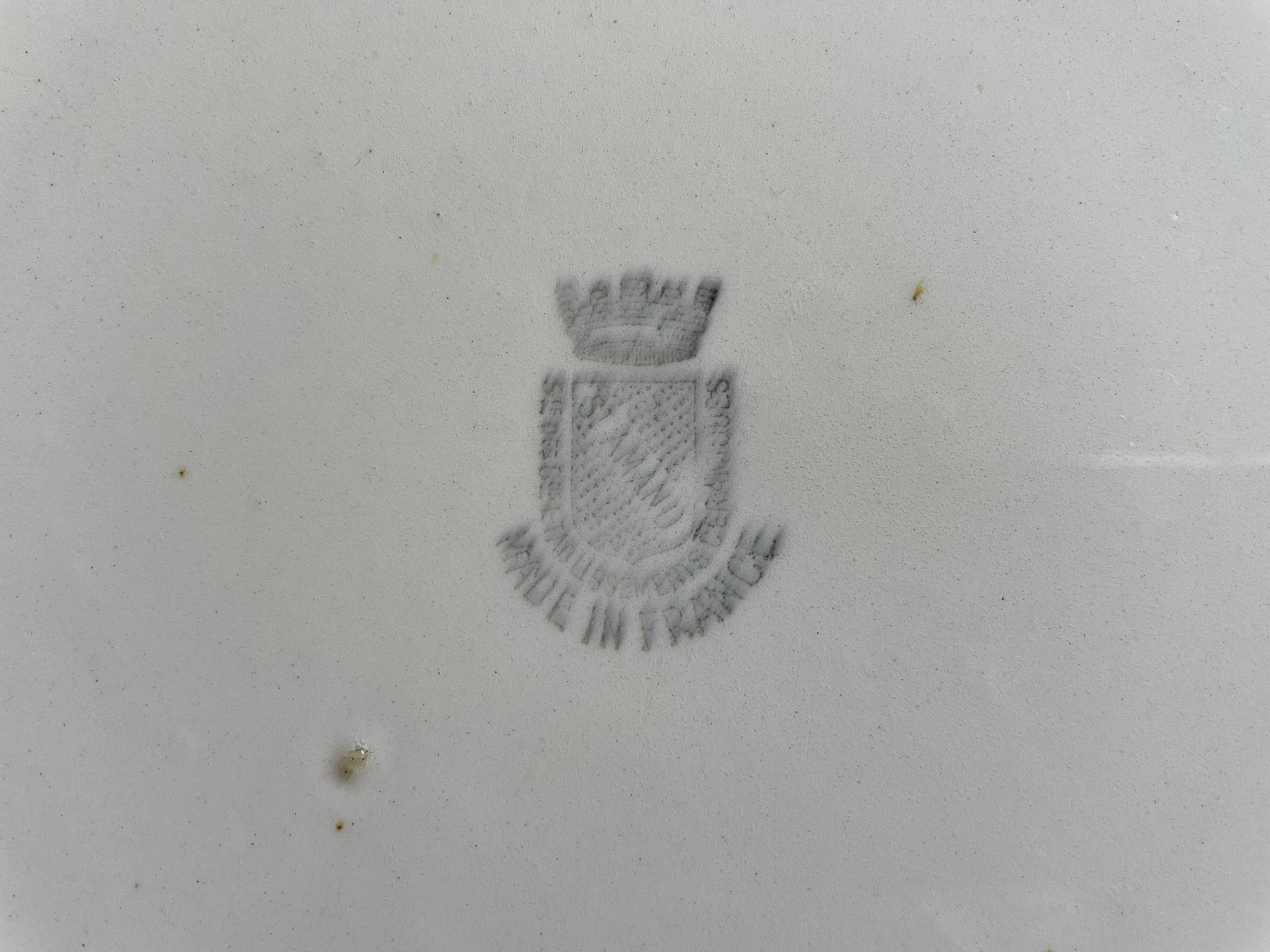 Antique earthenware serving dish from Saint-Amand (North)