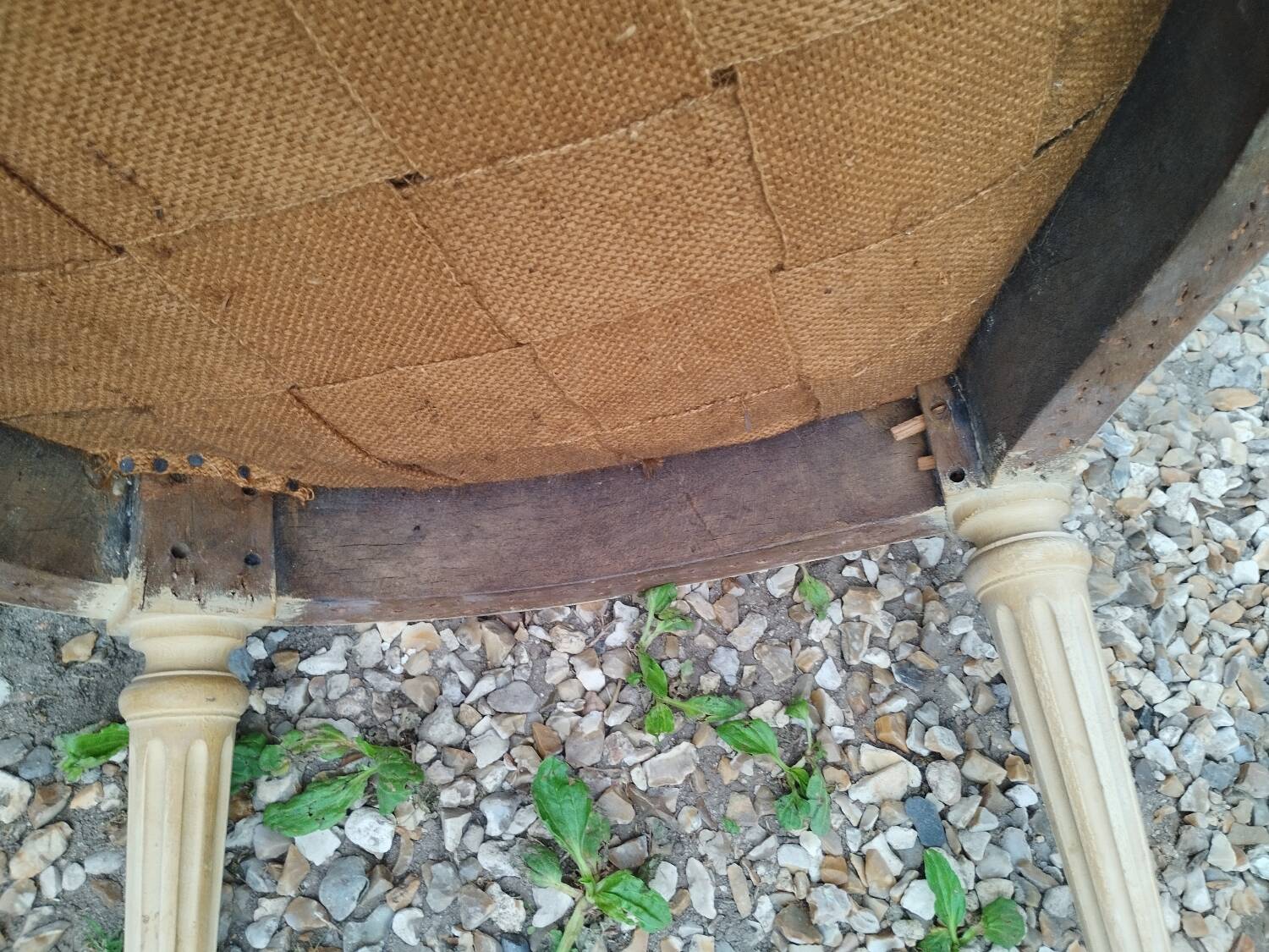 Antique armchair in Louis XVI style, 19th century.