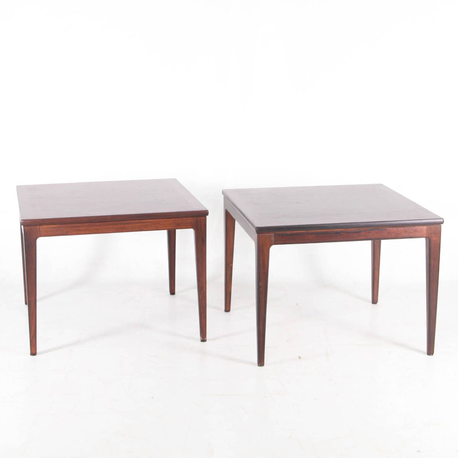 Pair of side tables in rosewood
