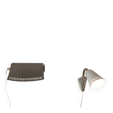 Pair of scandinavian design wall lights 1950.