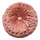 Vintage velvet cushion pleated round