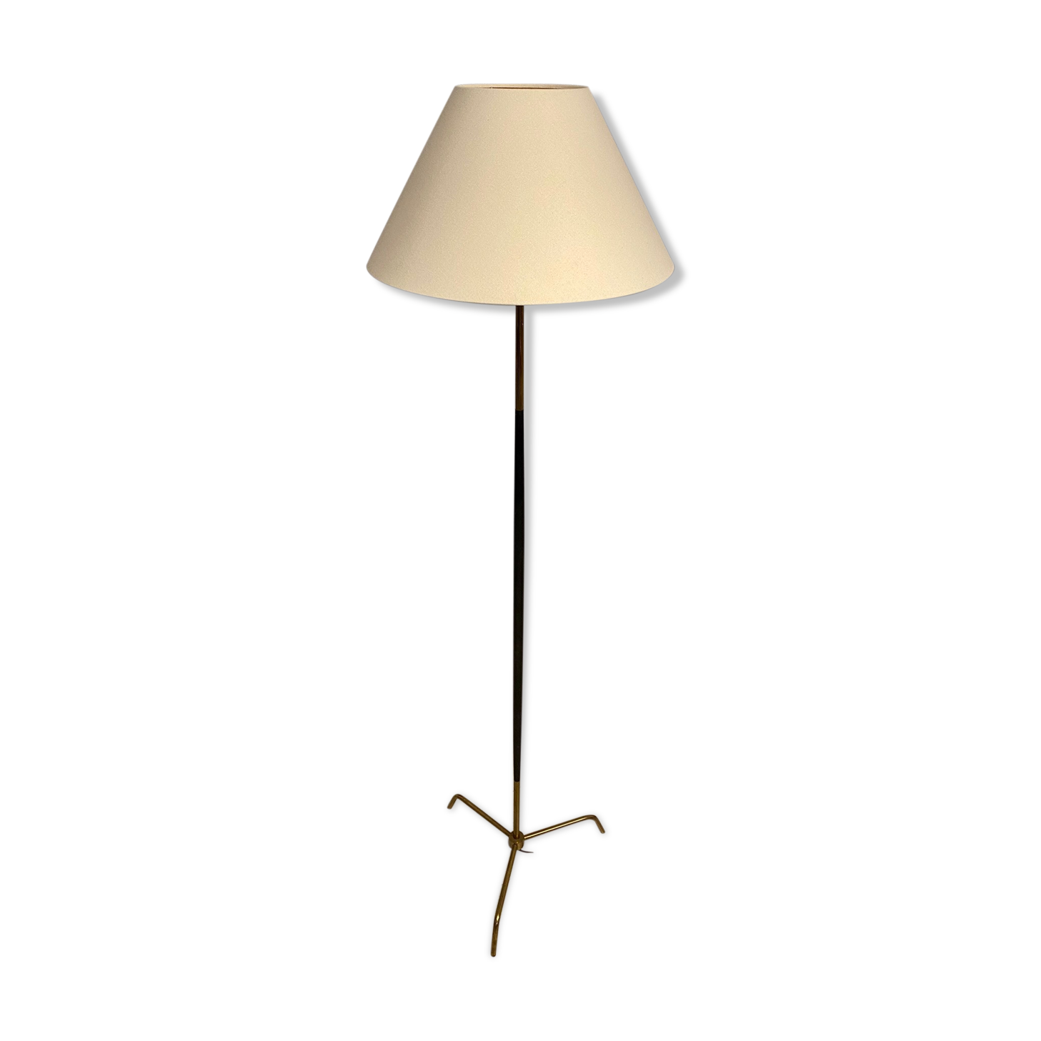Floor lamp metal brass year 50 design Lunel / vintage
