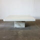 White marble square coffee table, Italy 1970s
