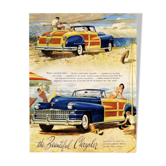 Advertising "Chrysler Convertible" Period 1950