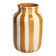 Vase Rayé Crème & Marron Clair en céramique artisanale