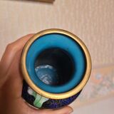 Paire de vases chinois en émail cloisonné + socles