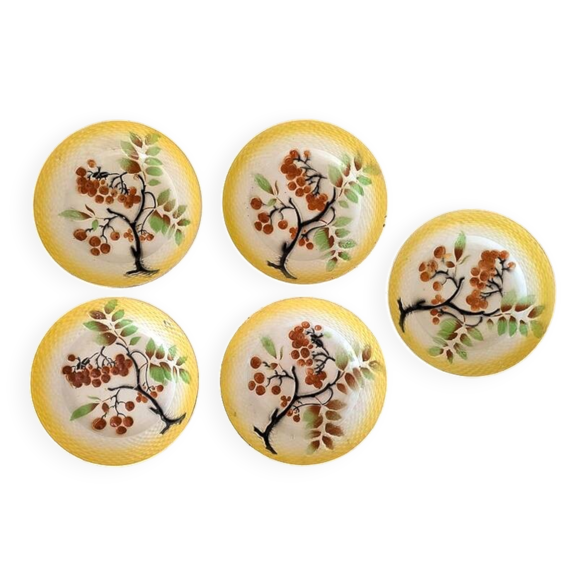 Set of 5 Orchies Moulin des Loups plates D20cm