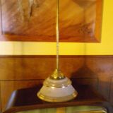 Suspension in brass and glass opaque Netherlands 1960s/1970s