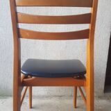 Scandinavian wood and leatherette chair