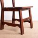 Set of 6 large Brutalist chairs in solid oak from the 1950s.