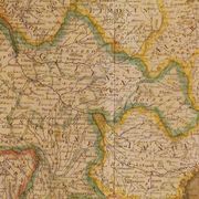 Original antique map, 18th century, Rizzi Zannoni / Lattré, coloured