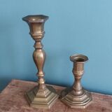 Bronze or brass candlesticks