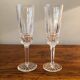 Baccarat crystal champagne flute duo