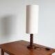 Art Deco wooden table lamp by Charles Dudouyt, France, circa 1930s.